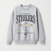 PITTSBURGH STEELERS INSTANT CLASSIC PREMIUM FLEECE DROP SHOULDER CREWNECK PULLOVER
