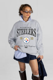 PITTSBURGH STEELERS INSTANT CLASSIC PREMIUM FLEECE DROP SHOULDER CREWNECK PULLOVER
