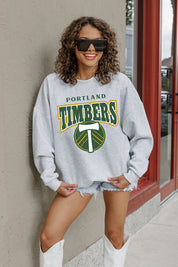 PORTLAND TIMBERS PITCH PRIDE PREMIUM FLEECE DROP SHOULDER CREWNECK PULLOVER