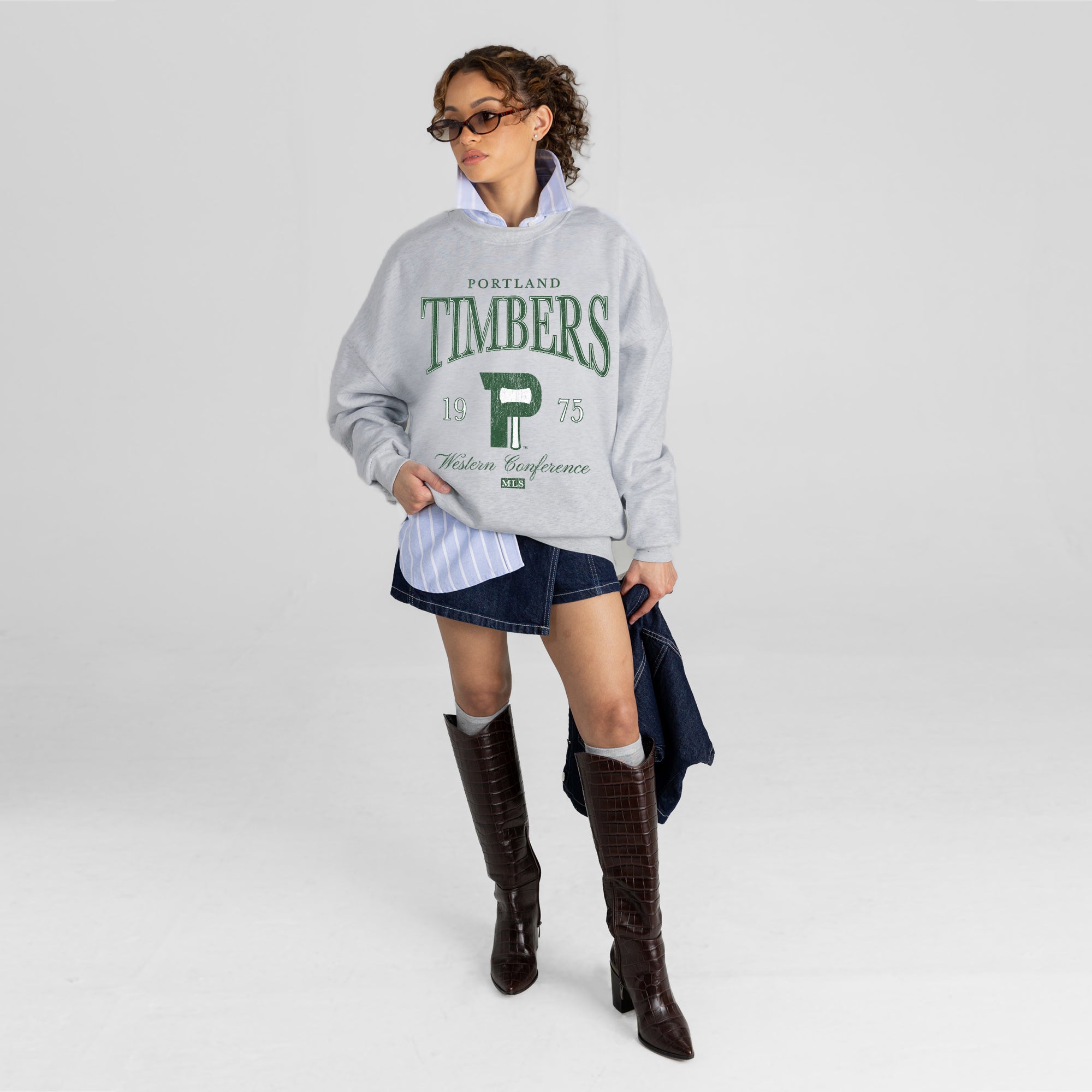 PORTLAND TIMBERS INSTANT CLASSIC PREMIUM FLEECE DROP SHOULDER CREWNECK PULLOVER