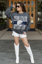 PENN STATE NITTANY LIONS WILD TAILGATE PREMIUM FLEECE DROP SHOULDER CREWNECK PULLOVER
