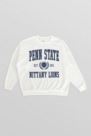 PENN STATE NITTANY LIONS TIMELESS TRIUMPH PREMIUM FLEECE DROP SHOULDER CREWNECK PULLOVER