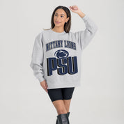 PENN STATE NITTANY LIONS FIERCE FOCUS PREMIUM FLEECE DROP SHOULDER CREWNECK PULLOVER