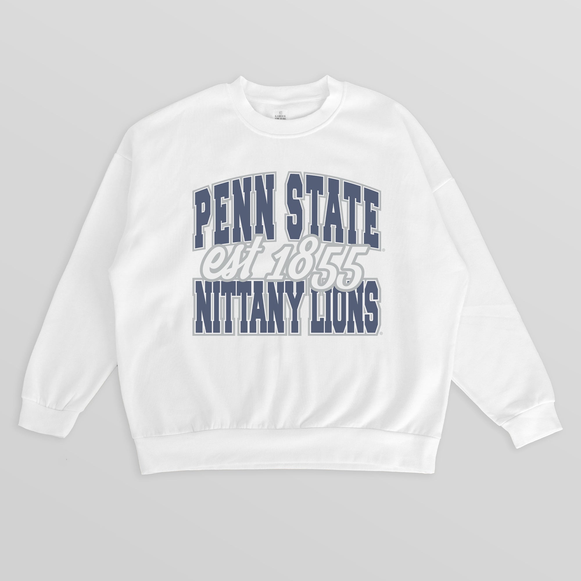 PENN STATE NITTANY LIONS FADED FORMATION PREMIUM FLEECE DROP SHOULDER CREWNECK PULLOVER