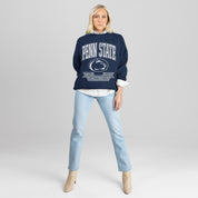 PENN STATE NITTANY LIONS CLASSIC ARCHIVES PREMIUM DROP SHOULDER FLEECE CREWNECK PULLOVER