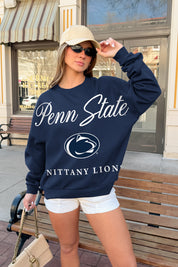PENN STATE NITTANY LIONS LEGACY CLUB PREMIUM FLEECE DROP SHOULDER CREWNECK PULLOVER