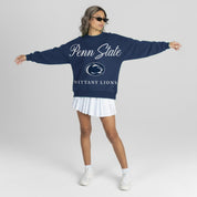 PENN STATE NITTANY LIONS LEGACY CLUB PREMIUM FLEECE DROP SHOULDER CREWNECK PULLOVER