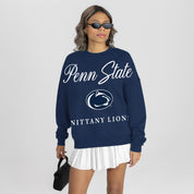 PENN STATE NITTANY LIONS LEGACY CLUB PREMIUM FLEECE DROP SHOULDER CREWNECK PULLOVER