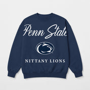 PENN STATE NITTANY LIONS LEGACY CLUB PREMIUM FLEECE DROP SHOULDER CREWNECK PULLOVER
