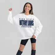 PENN STATE NITTANY LIONS ALUMNI ERA PREMIUM DROP SHOULDER FLEECE CREWNECK PULLOVER