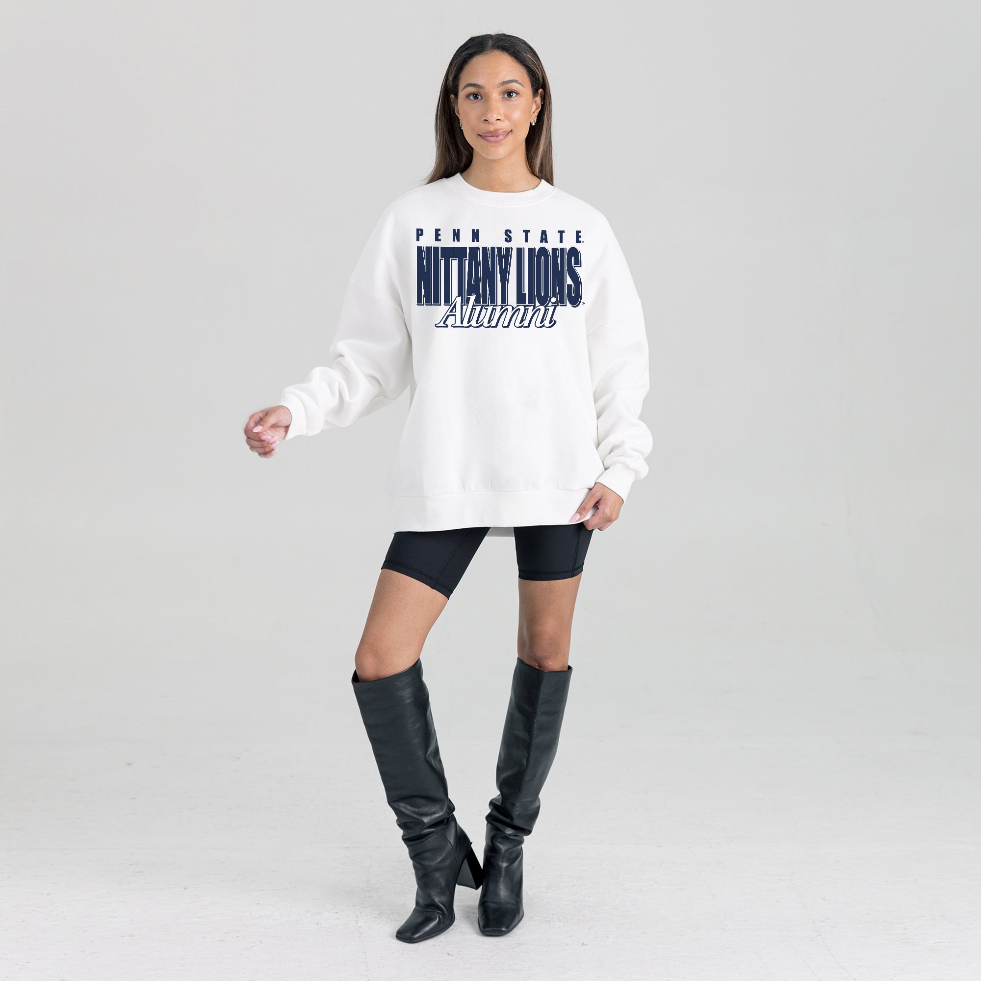 PENN STATE NITTANY LIONS ALUMNI ERA PREMIUM DROP SHOULDER FLEECE CREWNECK PULLOVER