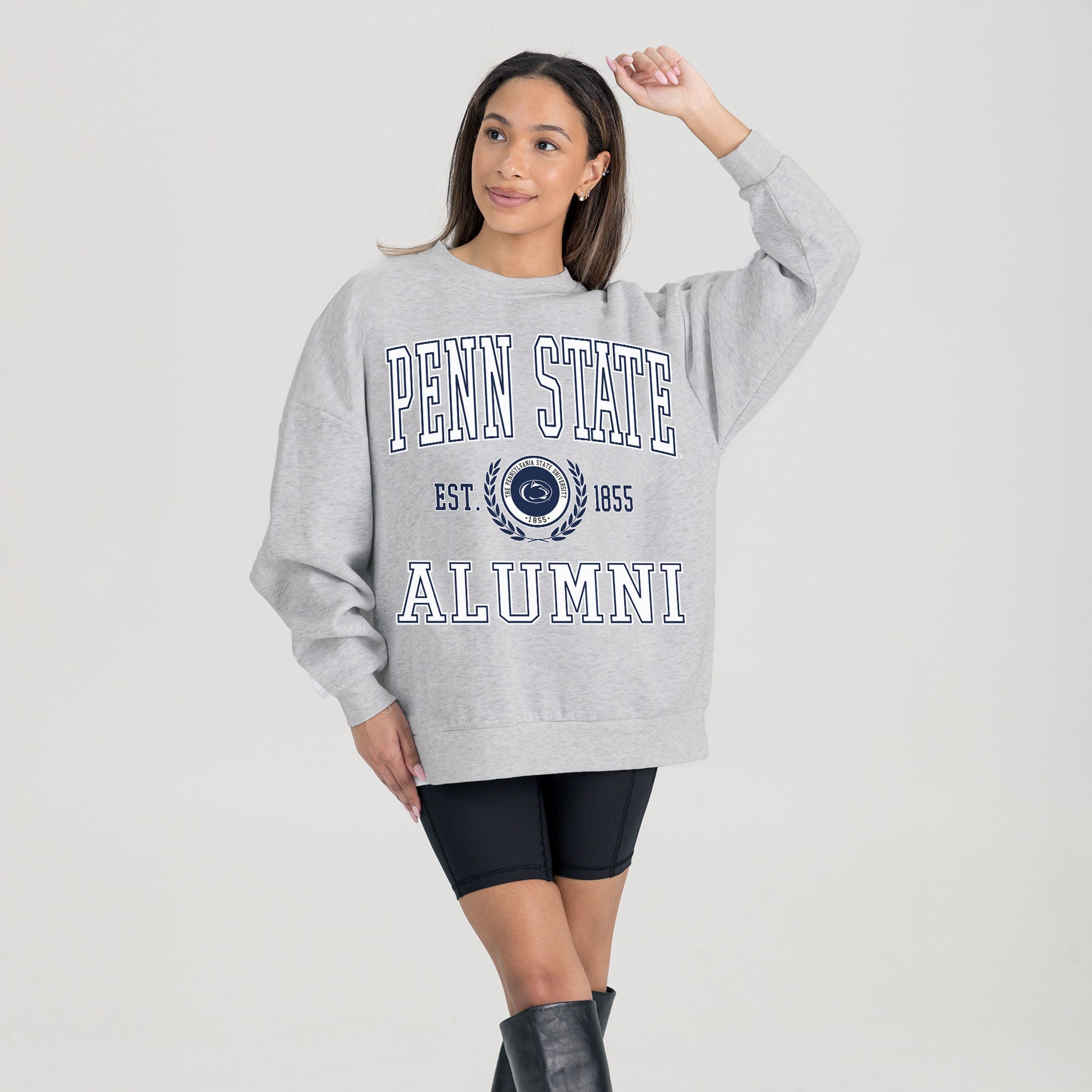 PENN STATE NITTANY LIONS DEGREE UNLOCKED PREMIUM DROP SHOULDER FLEECE CREWNECK PULLOVER