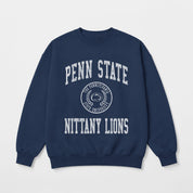 PENN STATE NITTANY LIONS PRIME PLAY PREMIUM FLEECE DROP SHOULDER CREWNECK PULLOVER