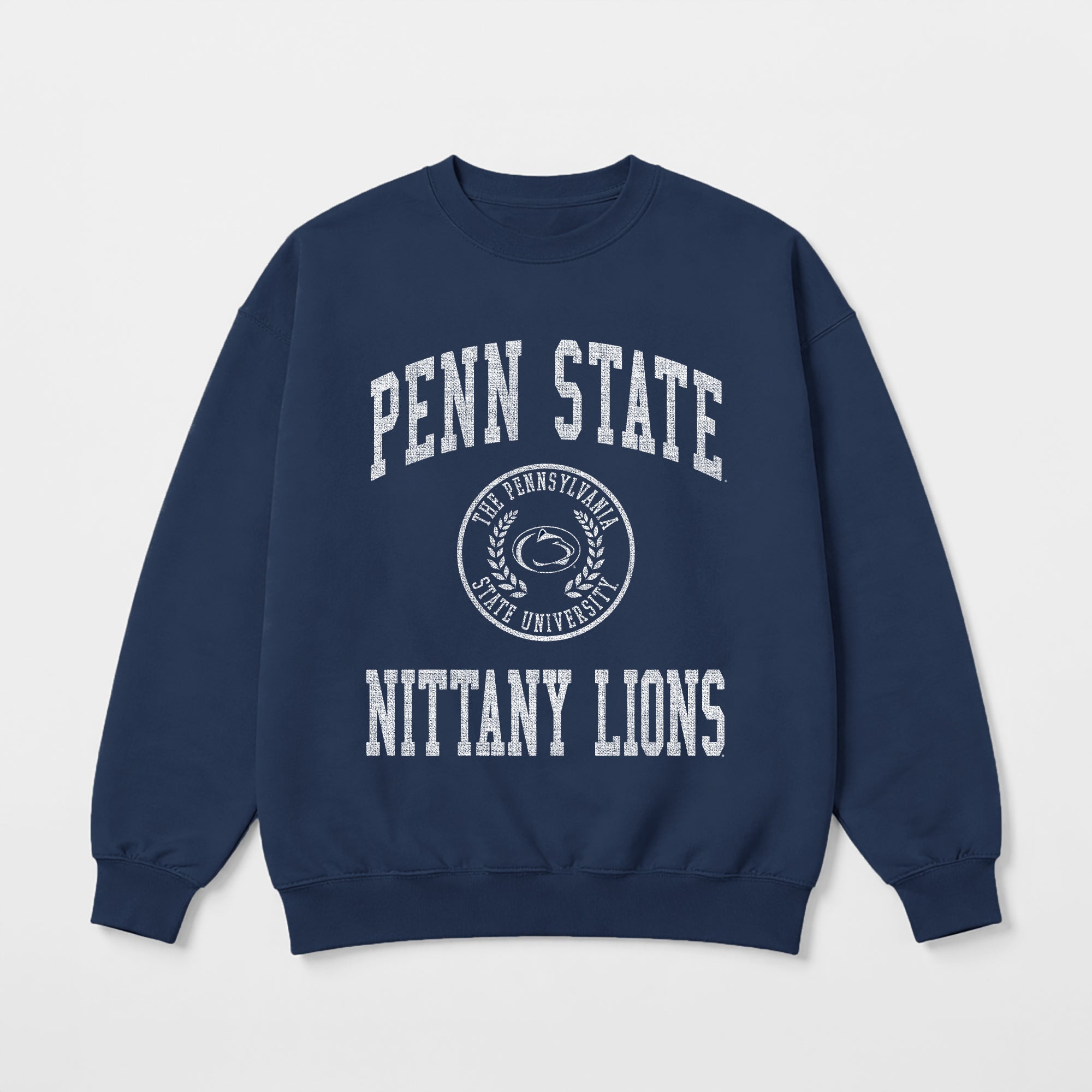 PENN STATE NITTANY LIONS PRIME PLAY PREMIUM FLEECE DROP SHOULDER CREWNECK PULLOVER