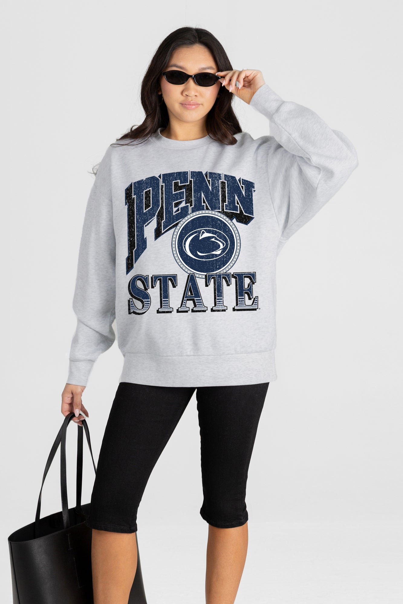PENN STATE NITTANY LIONS GAME ON PREMIUM FLEECE DROP SHOULDER CREWNECK PULLOVER