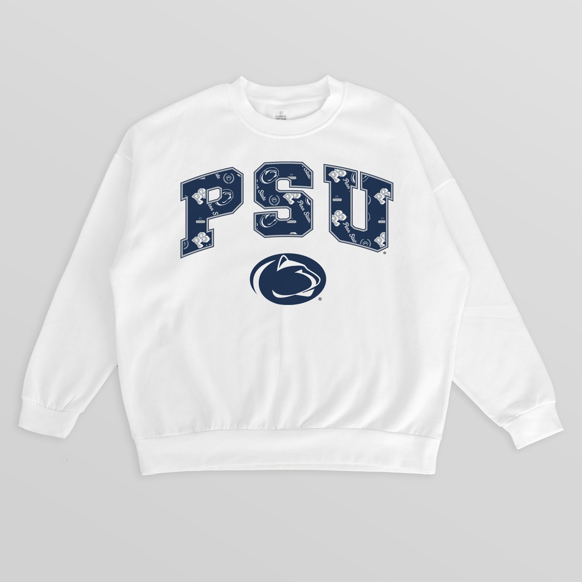 PENN STATE NITTANY LIONS SWEET PLAY PREMIUM FLEECE DROP SHOULDER CREWNECK PULLOVER