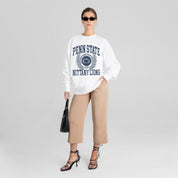 PENN STATE NITTANY LIONS GOLD STANDARD PREMIUM FLEECE DROP SHOULDER CREWNECK PULLOVER
