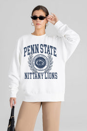 PENN STATE NITTANY LIONS GOLD STANDARD PREMIUM FLEECE DROP SHOULDER CREWNECK PULLOVER