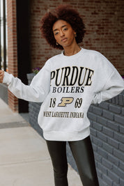 PURDUE BOILERMAKERS ALLEGIANCE PREMIUM FLEECE DROP SHOULDER CREWNECK PULLOVER