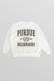 PURDUE BOILERMAKERS TIMELESS TRIUMPH PREMIUM FLEECE DROP SHOULDER CREWNECK PULLOVER