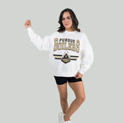 PURDUE BOILERMAKERS SWIFT STRIKE PREMIUM FLEECE DROP SHOULDER CREWNECK PULLOVER
