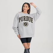 PURDUE BOILERMAKERS TRADITION REFINED PREMIUM FLEECE CREWNECK PULLOVER