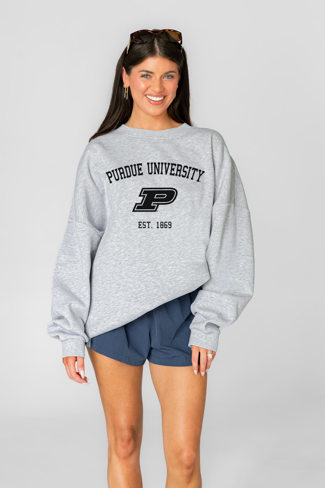 PURDUE BOILERMAKERS CAMPUS ENERGY PREMIUM FLEECE UNISEX CREWNECK PULLOVER