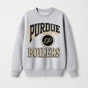 PURDUE BOILERMAKERS GAME ON PREMIUM FLEECE DROP SHOULDER CREWNECK PULLOVER