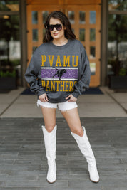 PRAIRIE VIEW A&M PANTHERS WILD TAILGATE PREMIUM FLEECE DROP SHOULDER CREWNECK PULLOVER