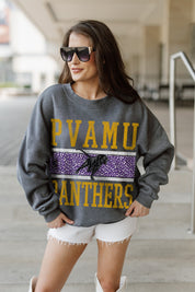 PRAIRIE VIEW A&M PANTHERS WILD TAILGATE PREMIUM FLEECE DROP SHOULDER CREWNECK PULLOVER