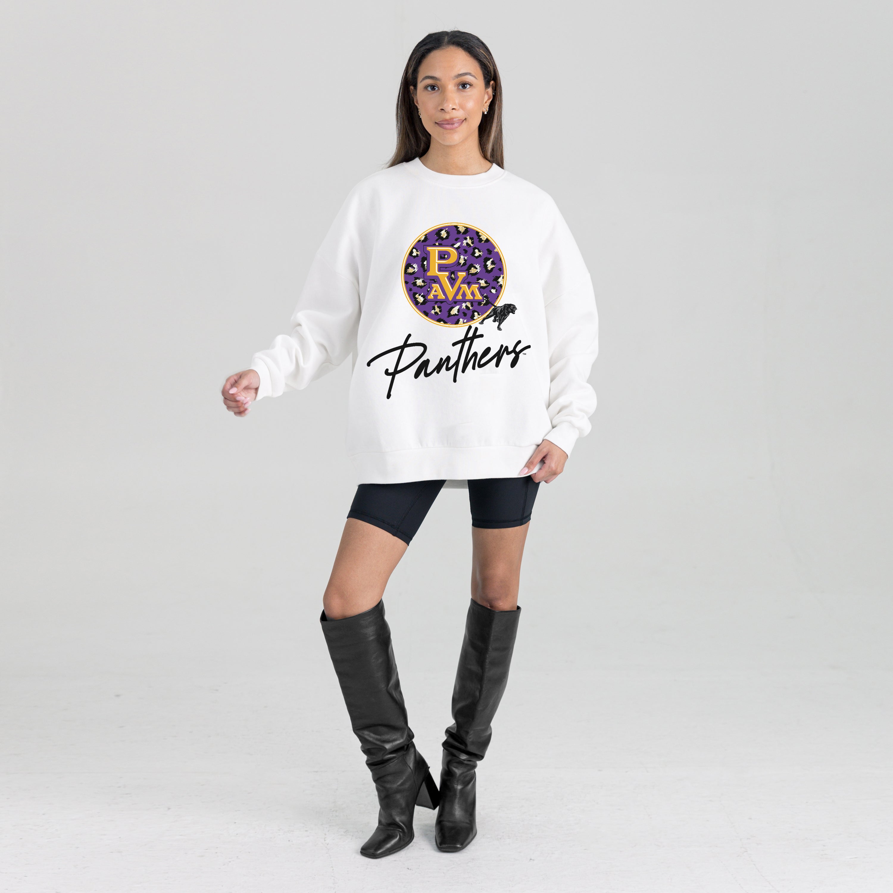 PRAIRIE VIEW A&M PANTHERS WILD BREAKTHROUGH PREMIUM FLEECE CREWNECK PULLOVER