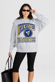 ROCHESTER YELLOWJACKETS GAME ON PREMIUM FLEECE DROP SHOULDER CREWNECK PULLOVER