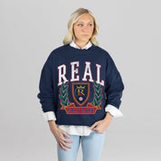 REAL SALT LAKE CLASSIC ARCHIVES PREMIUM FLEECE DROP SHOULDER CREWNECK PULLOVER