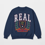 REAL SALT LAKE CLASSIC ARCHIVES PREMIUM FLEECE DROP SHOULDER CREWNECK PULLOVER