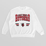 RUTGERS SCARLET KNIGHTS SWIFT STRIKE PREMIUM FLEECE DROP SHOULDER CREWNECK PULLOVER