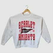 RUTGERS SCARLET KNIGHTS PENNANT PRIDE PREMIUM FLEECE DROP SHOULDER CREWNECK PULLOVER