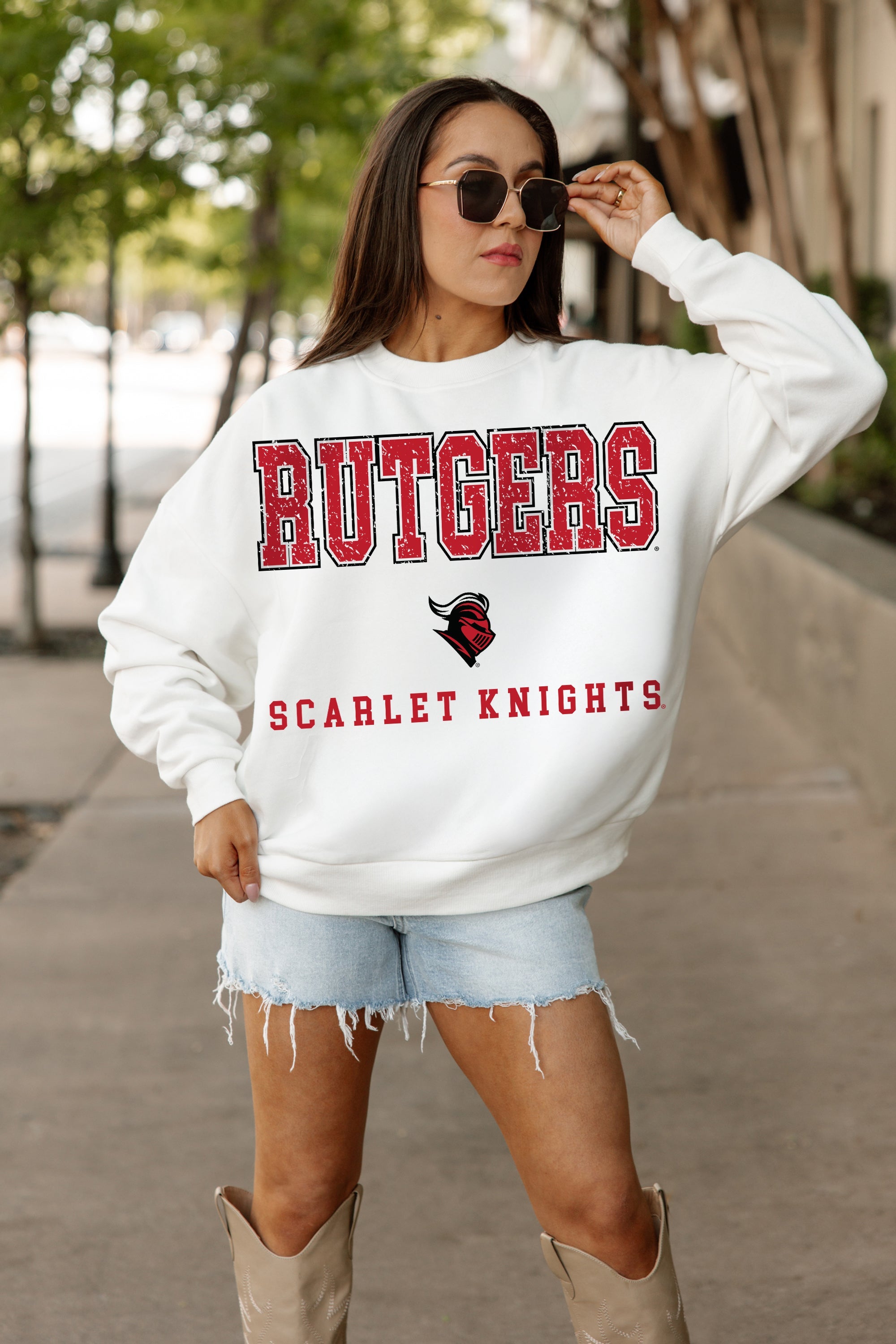 RUTGERS SCARLET KNIGHTS FREESTYLE PREMIUM FLEECE CREWNECK PULLOVER