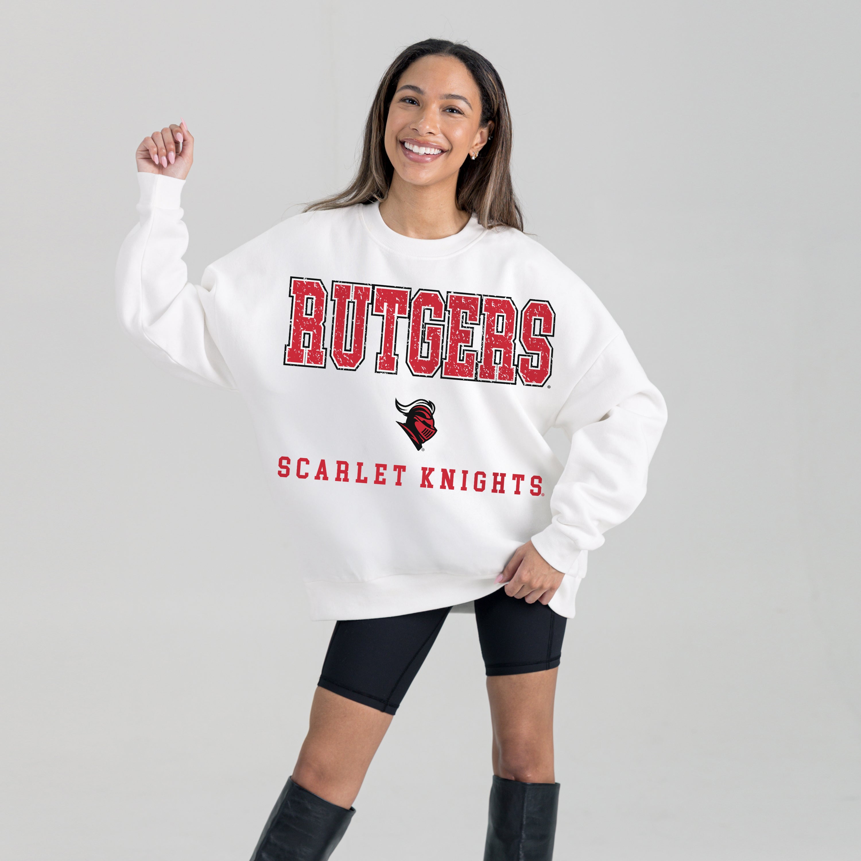 RUTGERS SCARLET KNIGHTS FREESTYLE PREMIUM FLEECE CREWNECK PULLOVER