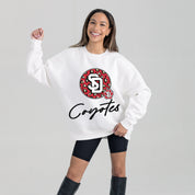 SOUTH DAKOTA COYOTES WILD BREAKTHROUGH PREMIUM FLEECE CREWNECK PULLOVER