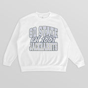 SOUTH DAKOTA STATE JACKRABBITS FADED FORMATION PREMIUM FLEECE DROP SHOULDER CREWNECK PULLOVER