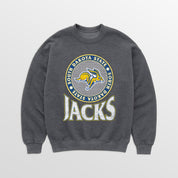 SOUTH DAKOTA STATE JACKRABBITS SATURDAY SEAL PREMIUM FLEECE DROP SHOULDER CREWNECK PULLOVER