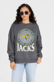 SOUTH DAKOTA STATE JACKRABBITS SATURDAY SEAL PREMIUM FLEECE DROP SHOULDER CREWNECK PULLOVER