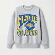 SOUTH DAKOTA STATE JACKRABBITS GAME ON PREMIUM FLEECE DROP SHOULDER CREWNECK PULLOVER