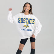 SOUTH DAKOTA STATE JACKRABBITS FREESTYLE PREMIUM FLEECE CREWNECK PULLOVER