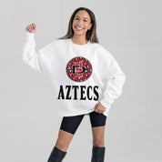 SAN DIEGO STATE AZTECS WILD BREAKTHROUGH PREMIUM FLEECE CREWNECK PULLOVER