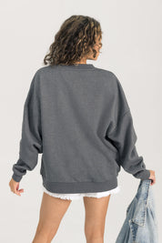 SEATTLE SEAHAWKS READY TO RUMBLE PREMIUM FLEECE DROP SHOULDER CREWNECK PULLOVER