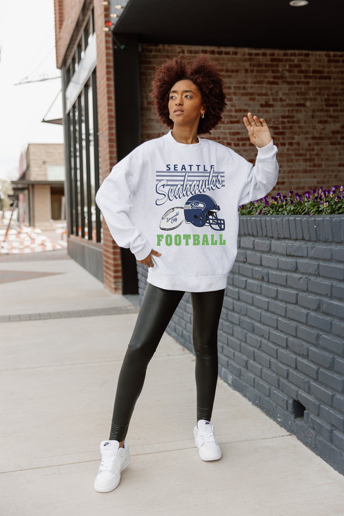 SEATTLE SEAHAWKS HOME TURF PREMIUM FLEECE CREWNECK PULLOVER