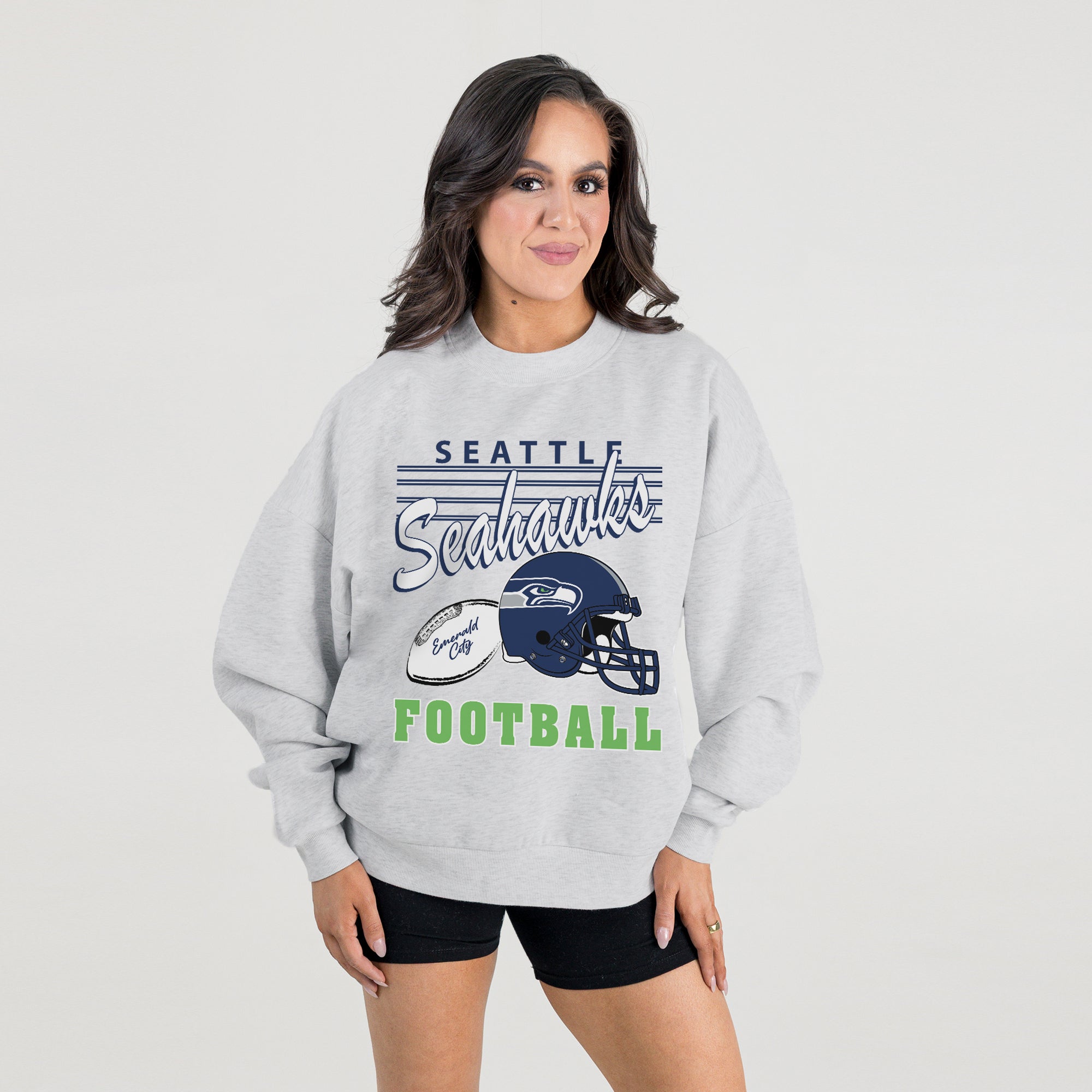 SEATTLE SEAHAWKS HOME TURF PREMIUM FLEECE CREWNECK PULLOVER