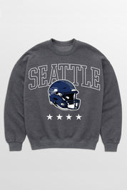 SEATTLE SEAHAWKS RISING STAR PREMIUM FLEECE CREWNECK PULLOVER