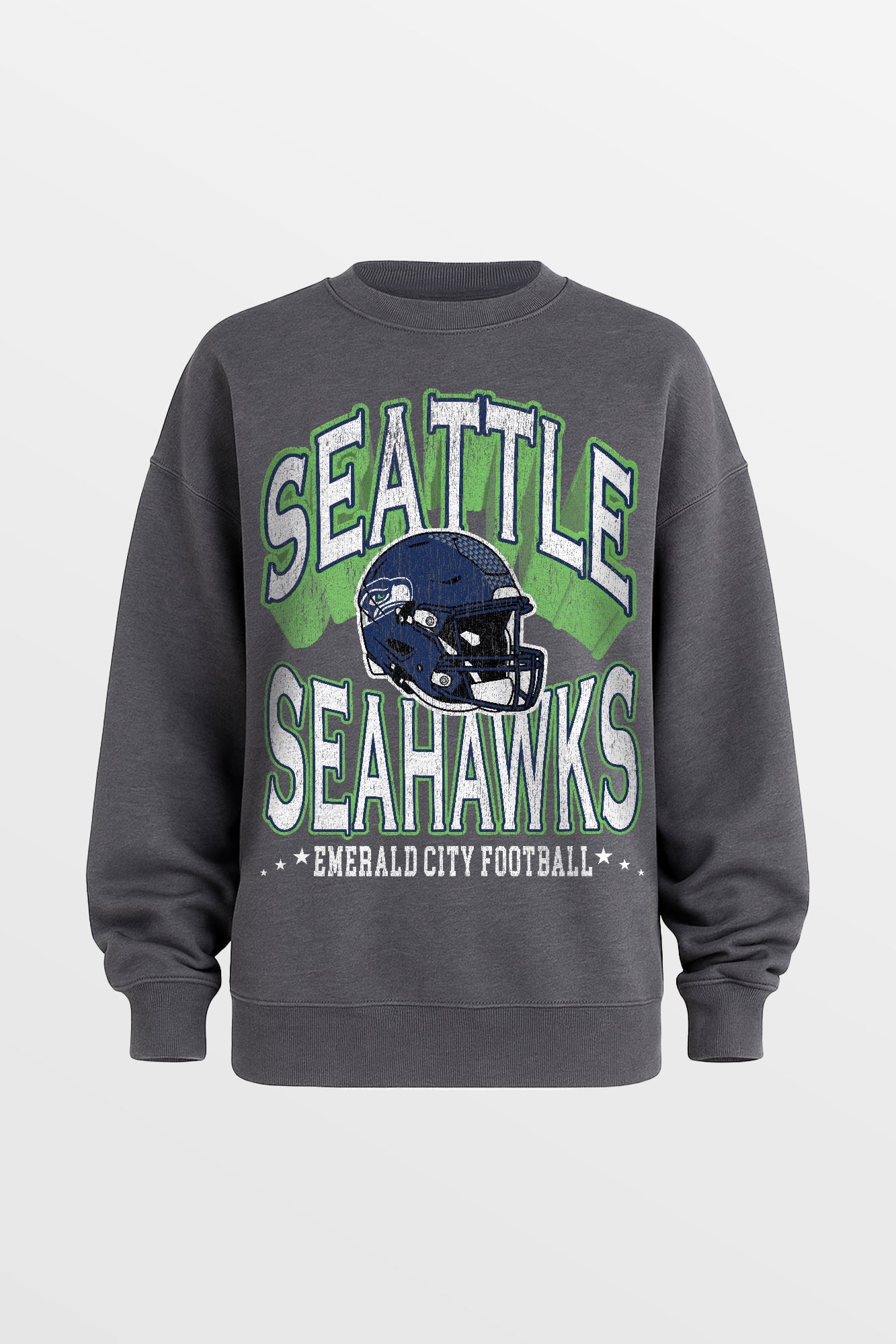 SEATTLE SEAHAWKS STAY COOL PREMIUM FLEECE CREWNECK PULLOVER BY RANDI MAHOMES